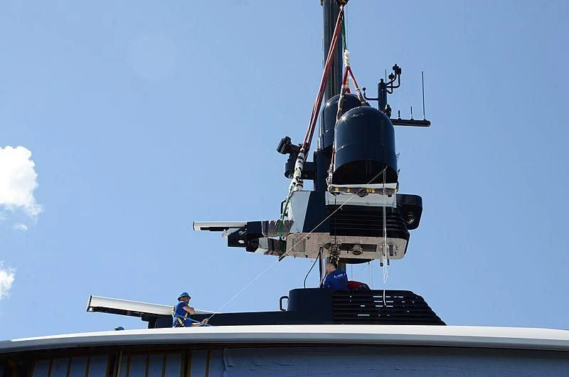 a couple of people on a boat aboard 818 Yacht for Sale