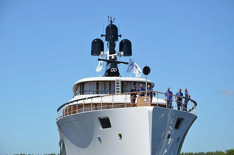 a group of people on a boat aboard 818 Yacht for Sale