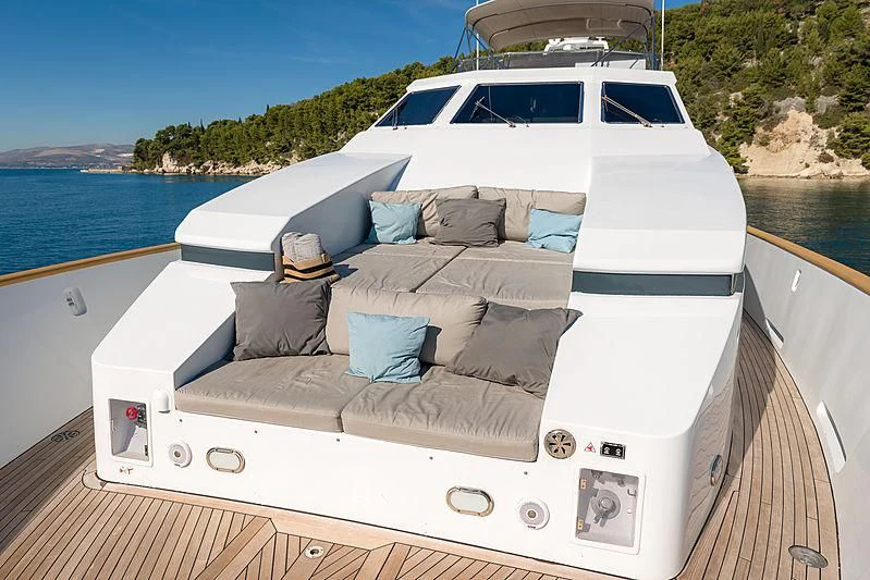 a boat on a deck aboard MOONRAKER II Yacht for Sale
