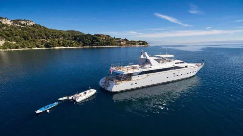 a ship in the water aboard MOONRAKER II Yacht for Sale
