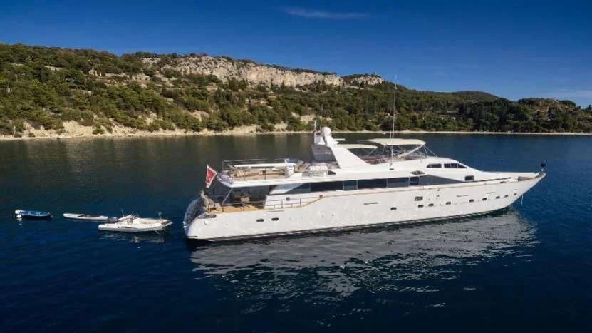 a boat on the water aboard MOONRAKER II Yacht for Sale