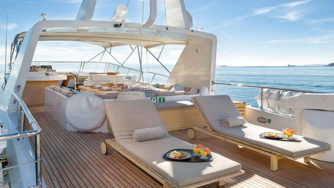 a boat on the water aboard MOONRAKER II Yacht for Sale