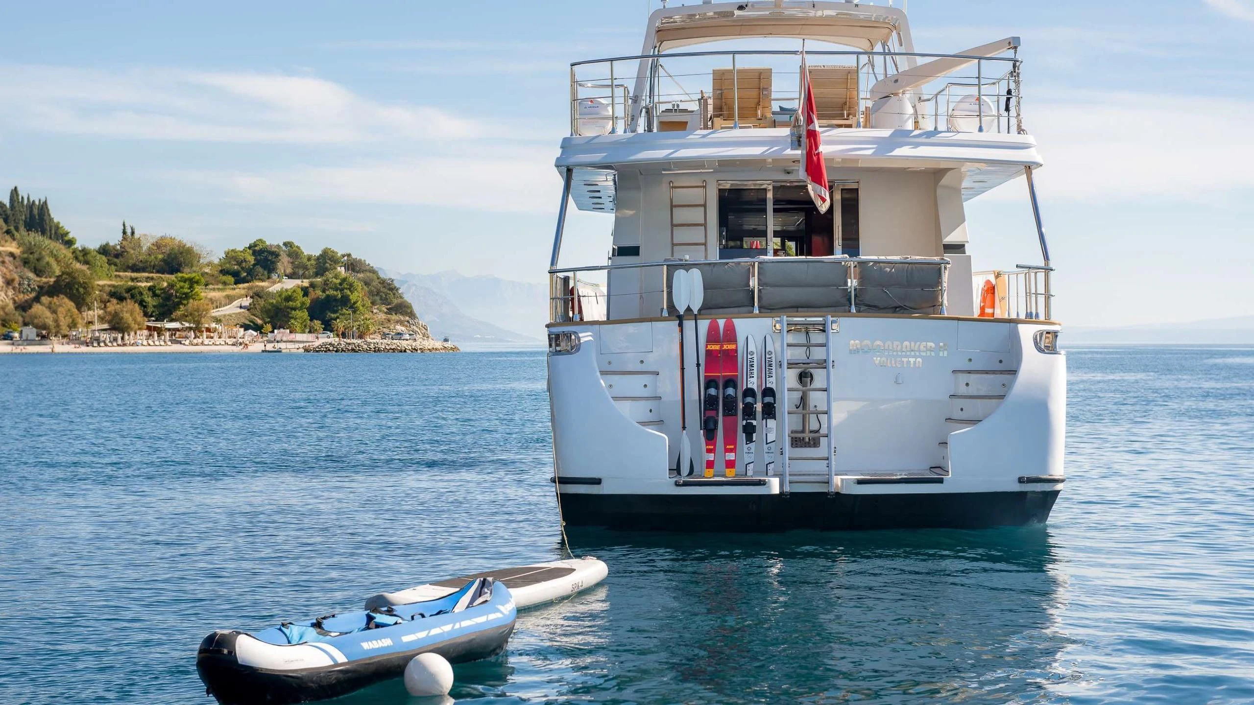 a boat on the water aboard MOONRAKER II Yacht for Sale