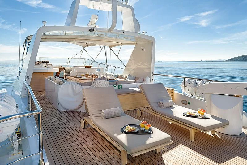 a boat on the water aboard MOONRAKER II Yacht for Sale
