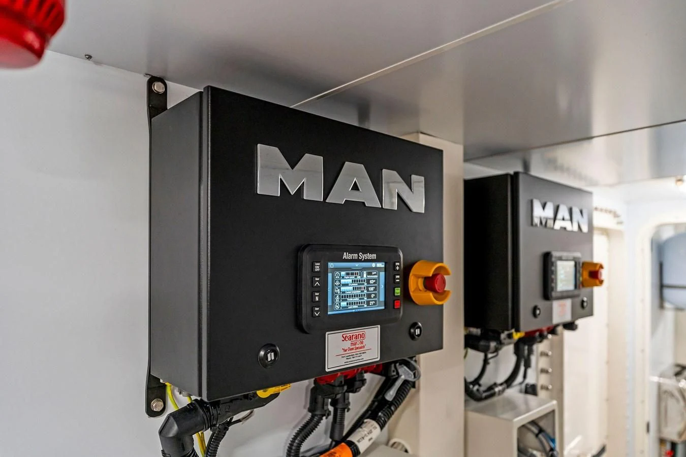 a machine with a screen aboard FAMILIA Yacht for Sale