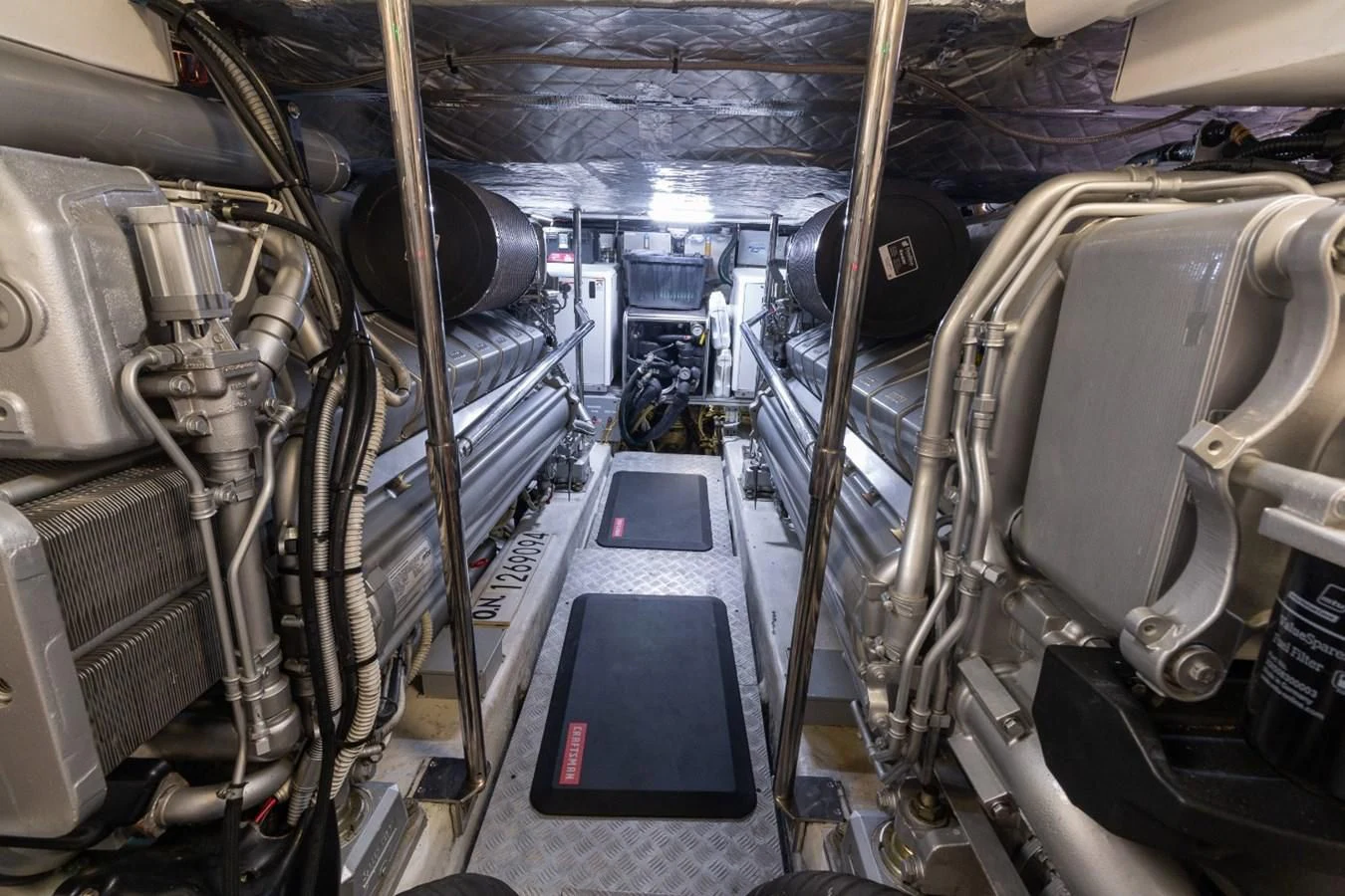 a large room with machines aboard SUGAR Yacht for Sale