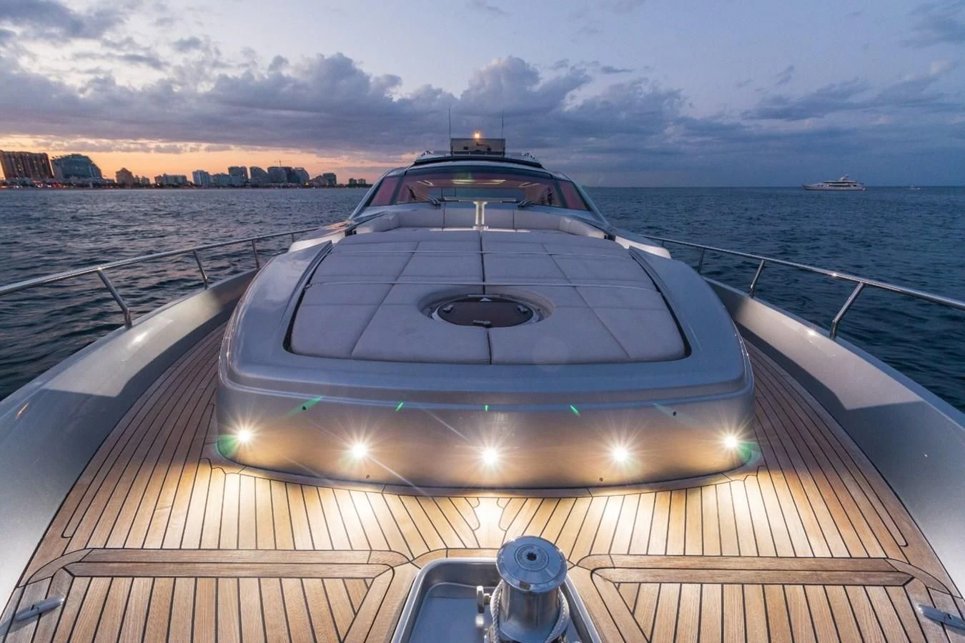 a boat on a deck aboard SUGAR Yacht for Sale