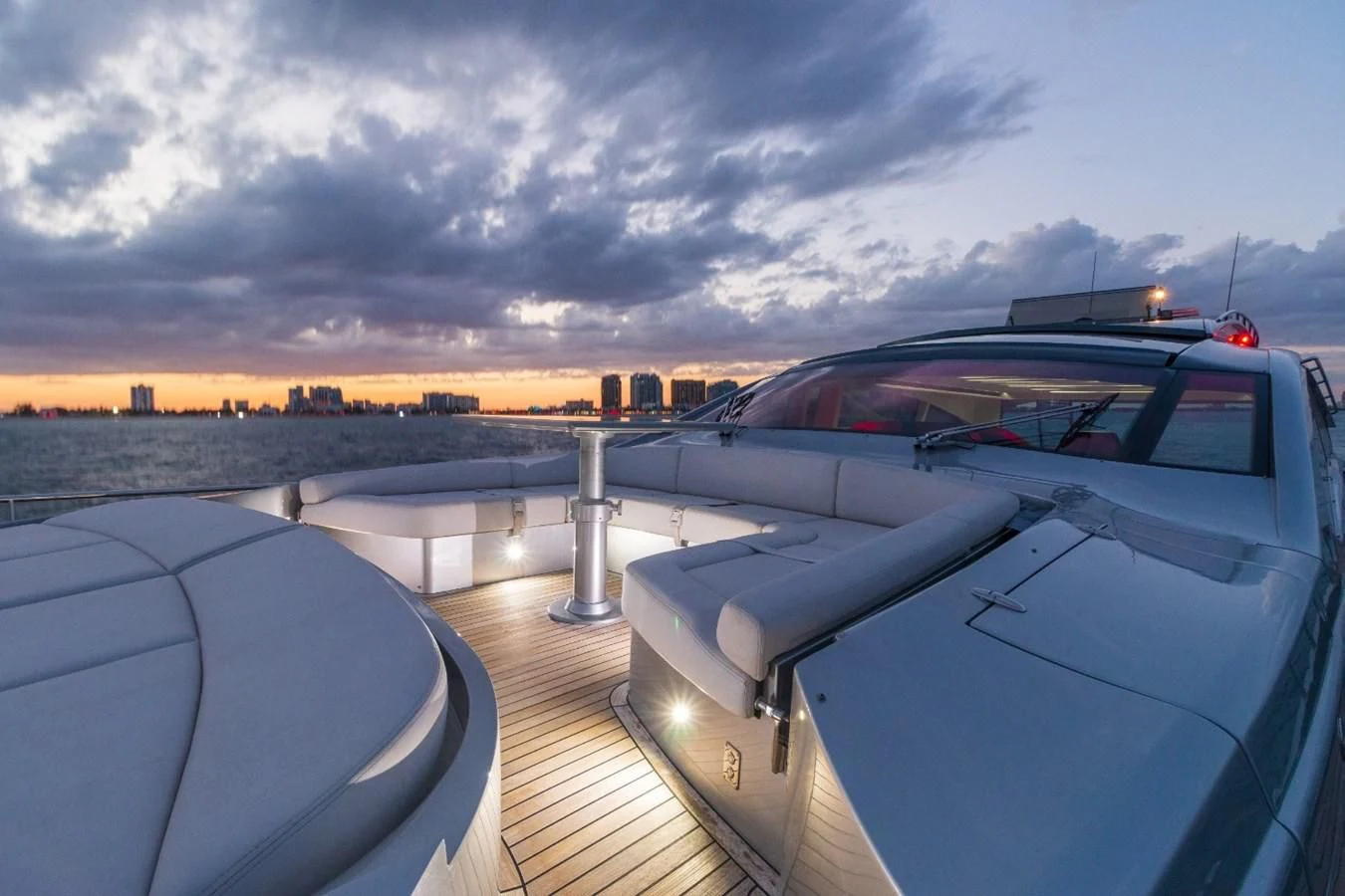 the inside of a car aboard SUGAR Yacht for Sale