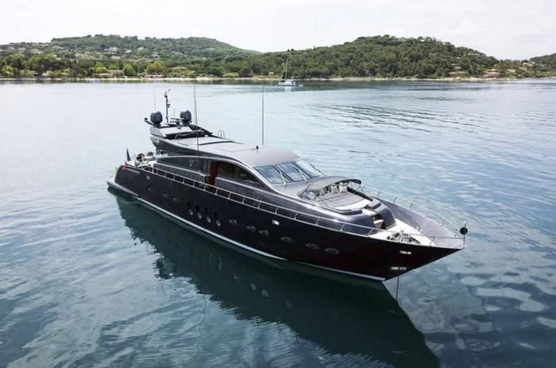 a boat on the water aboard DARK KNIGHT Yacht for Sale