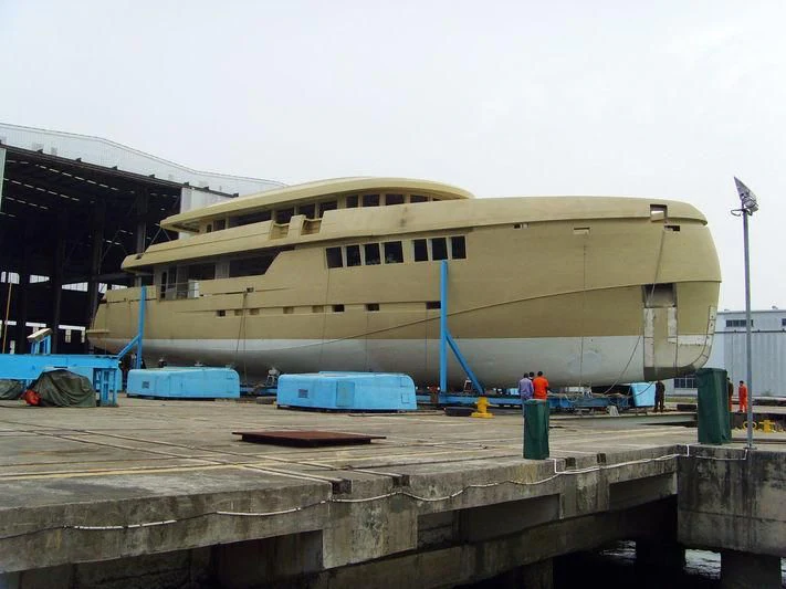 a large airplane on a runway aboard GOLDEN ORCHID Yacht for Sale