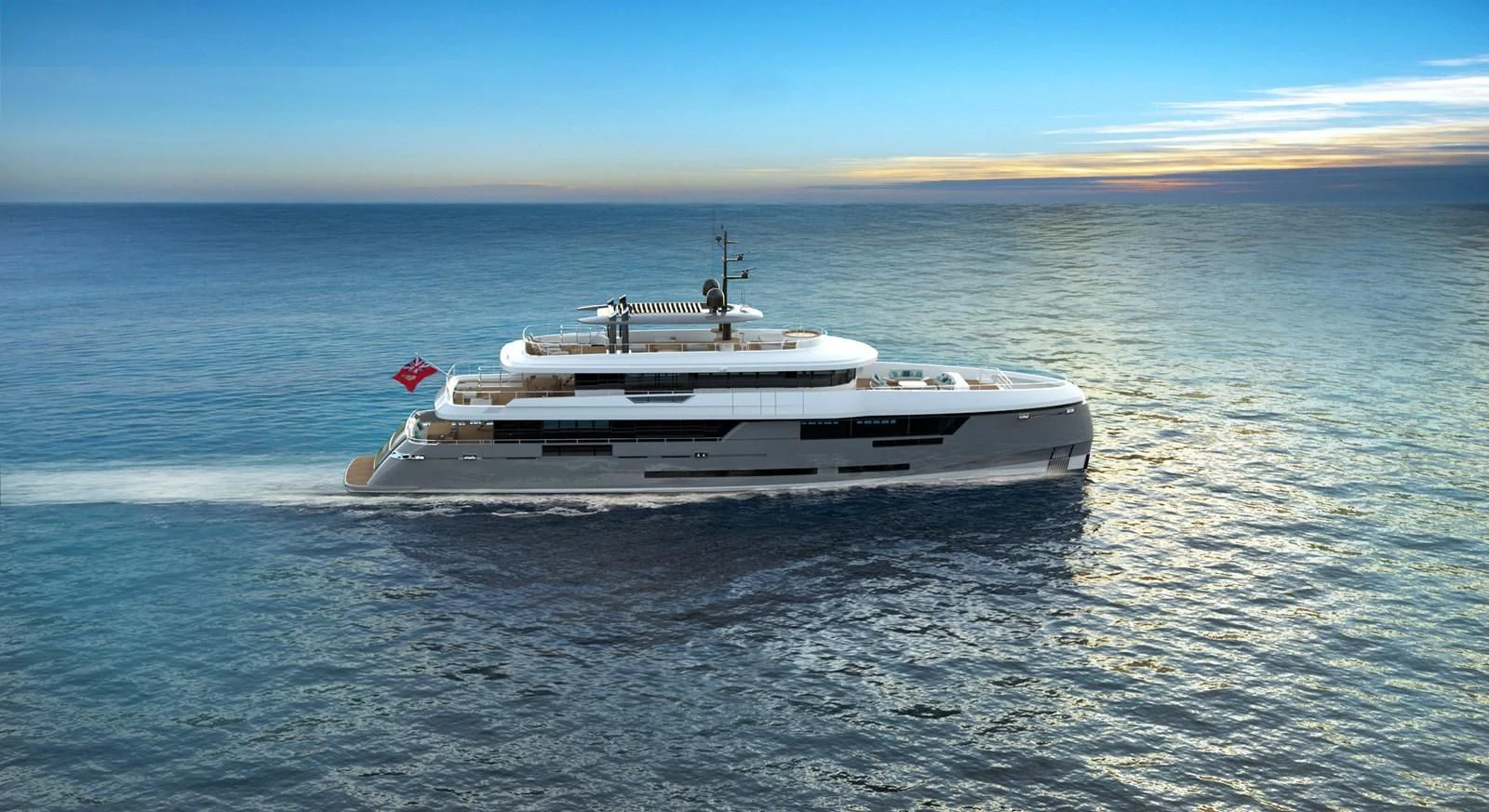 a white boat in the water aboard GOLDEN ORCHID Yacht for Sale