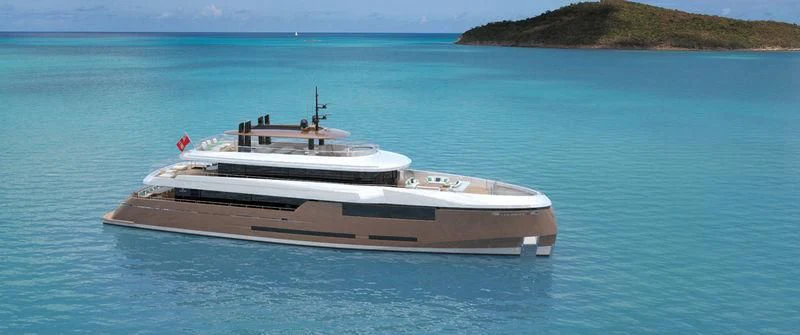 a boat in the water aboard GOLDEN ORCHID Yacht for Sale