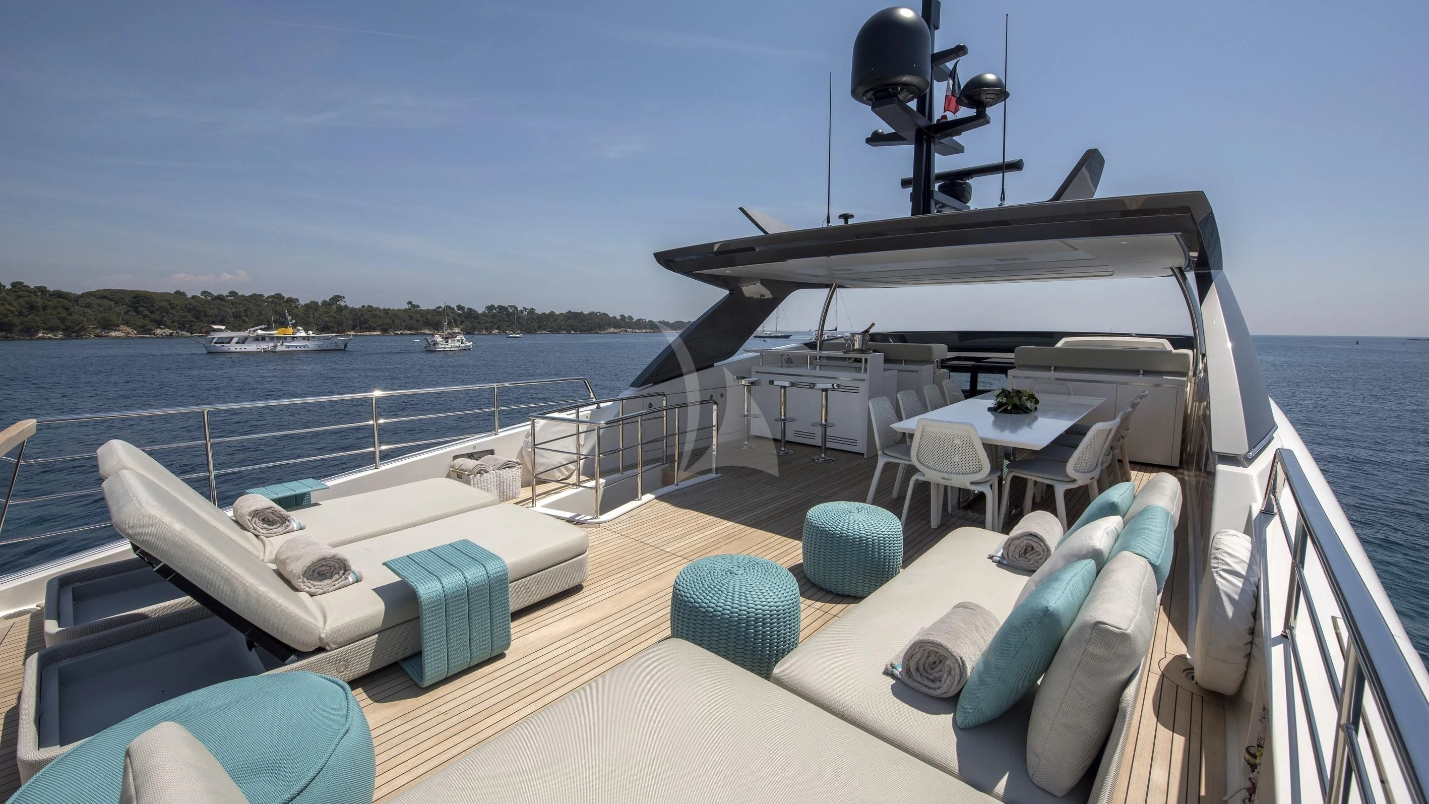a boat on the water aboard DE ZEUS Yacht for Sale