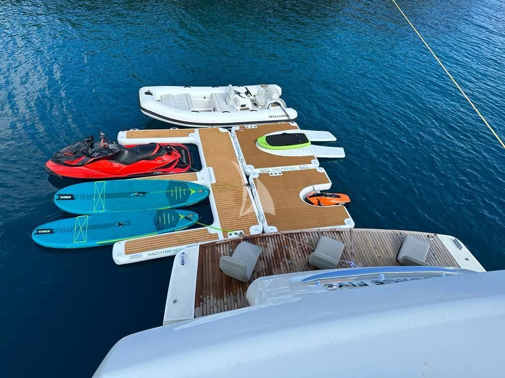 boats on a dock aboard DE ZEUS Yacht for Sale