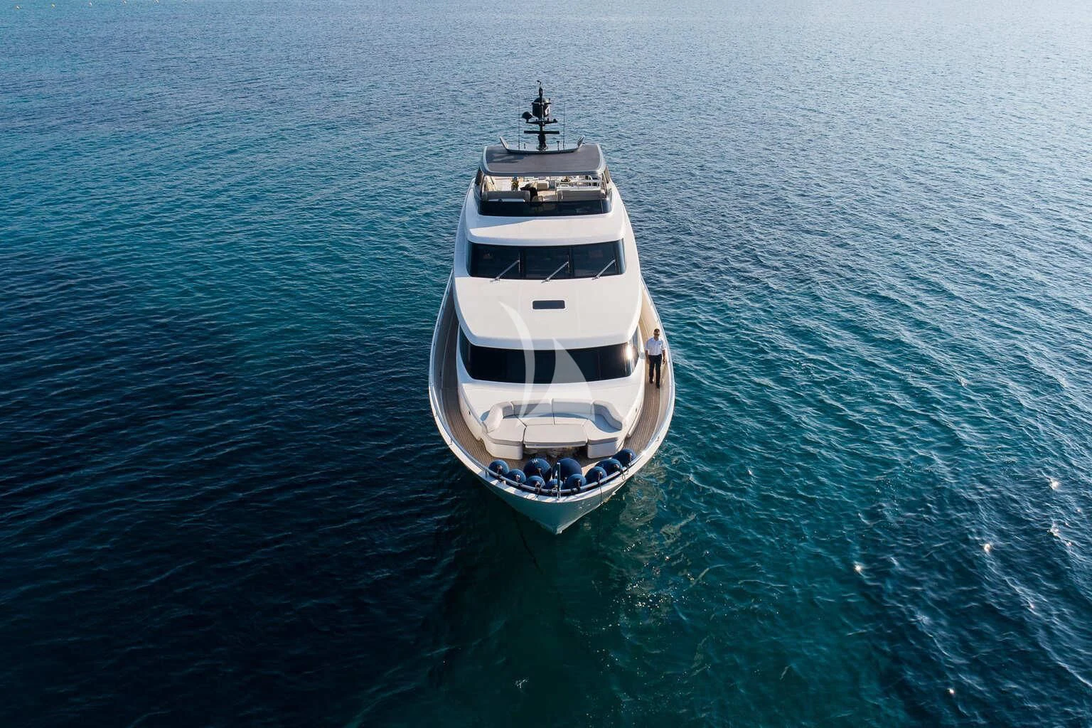 a boat in the water aboard DE ZEUS Yacht for Sale