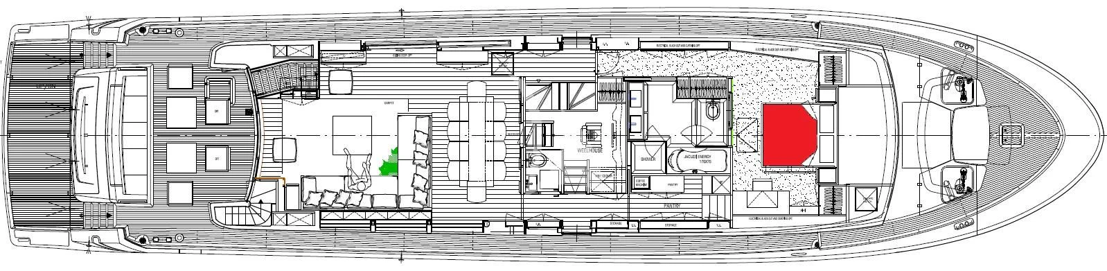 diagram, engineering drawing aboard DE ZEUS Yacht for Sale