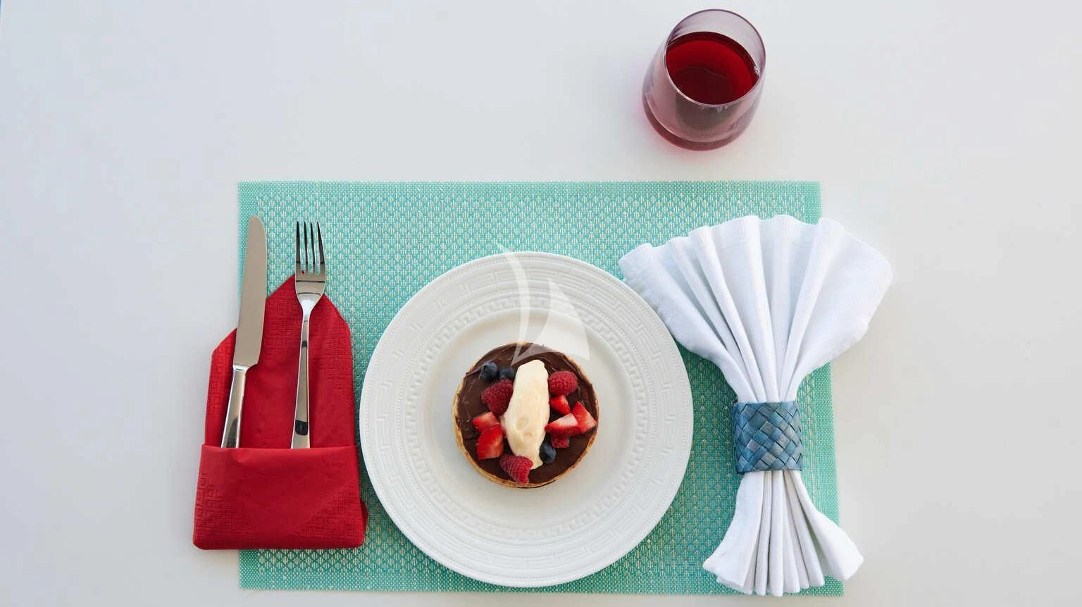 a plate with a dessert on it aboard DE ZEUS Yacht for Sale