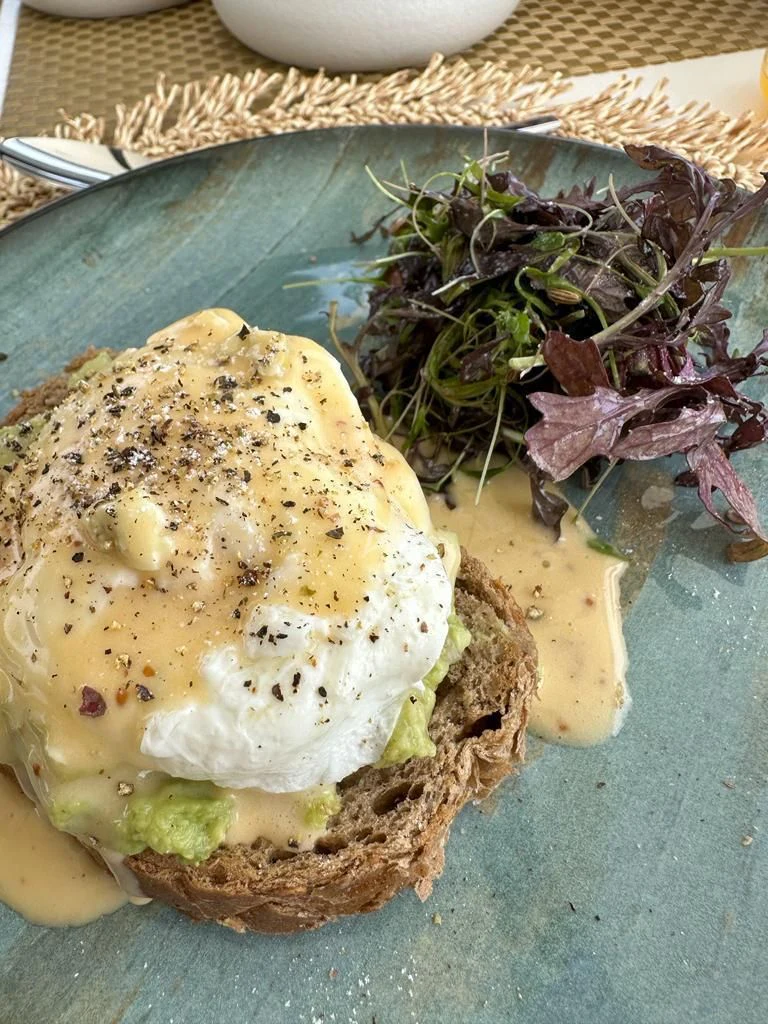a plate of food aboard DE ZEUS Yacht for Sale