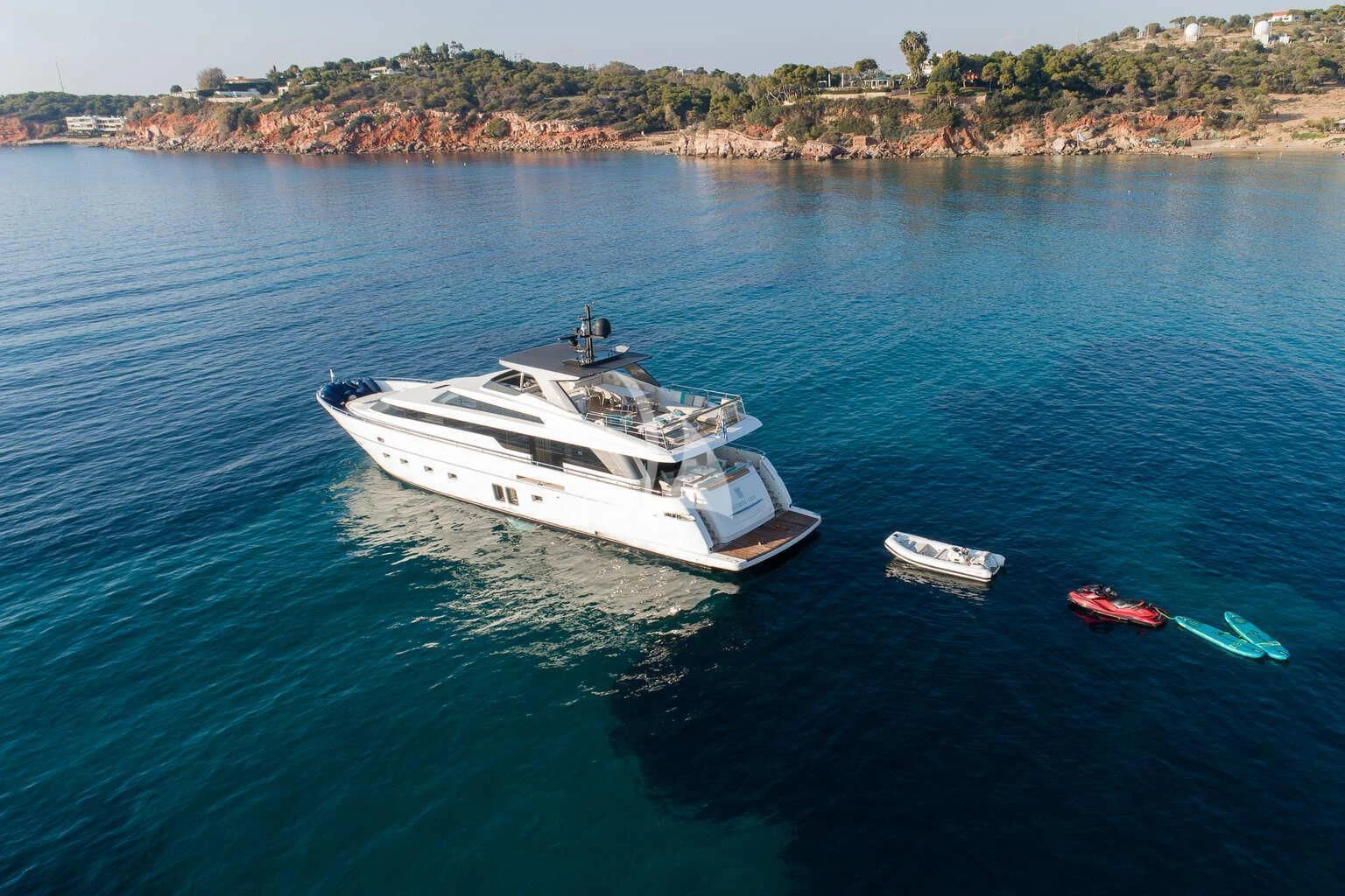 a boat on the water aboard DE ZEUS Yacht for Sale