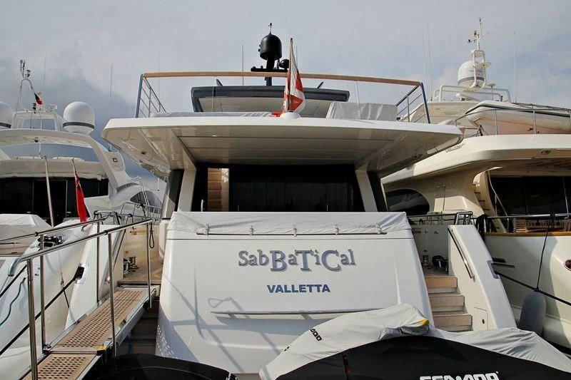 a boat with a person standing on the deck aboard DE ZEUS Yacht for Sale
