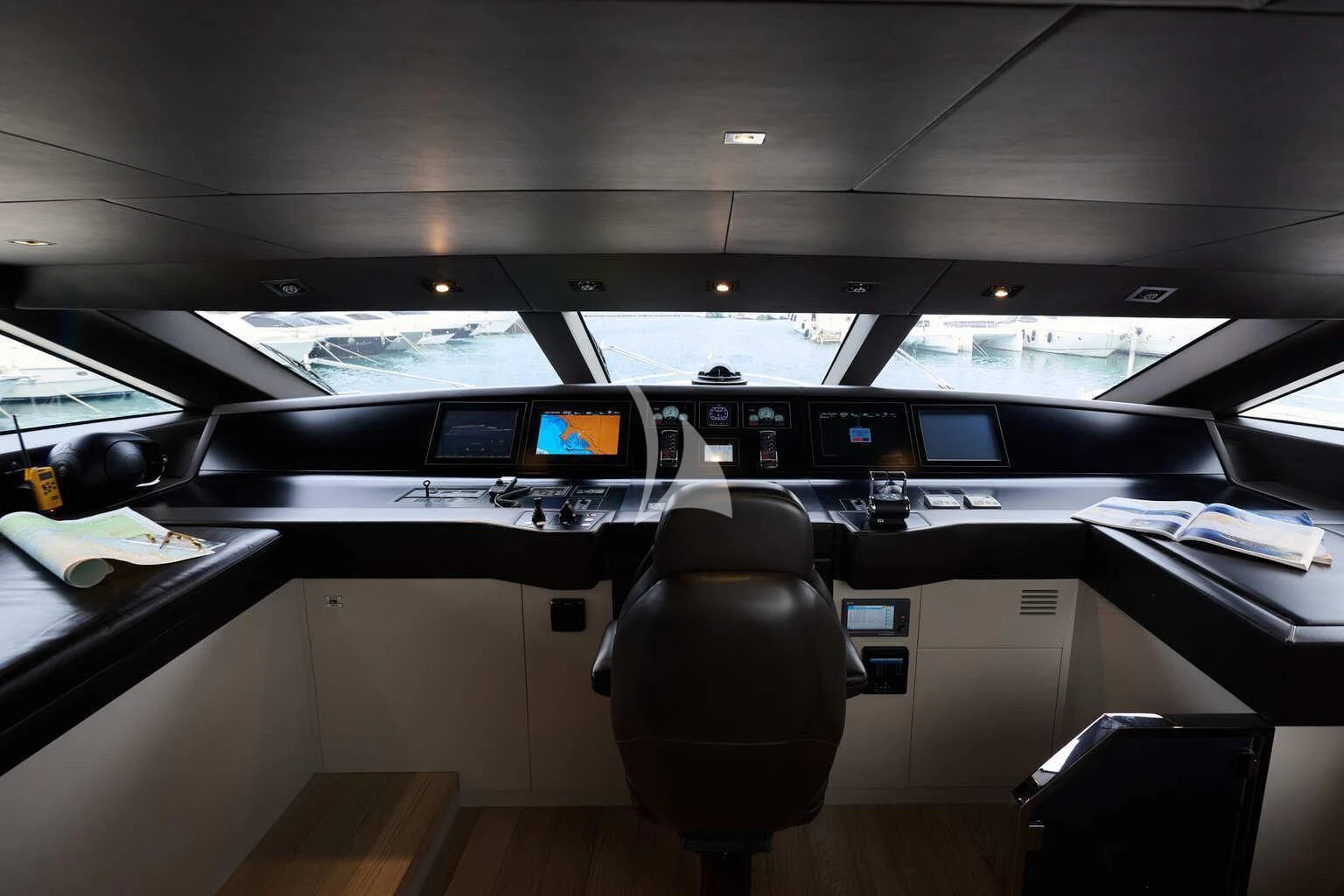 inside of a vehicle aboard DE ZEUS Yacht for Sale