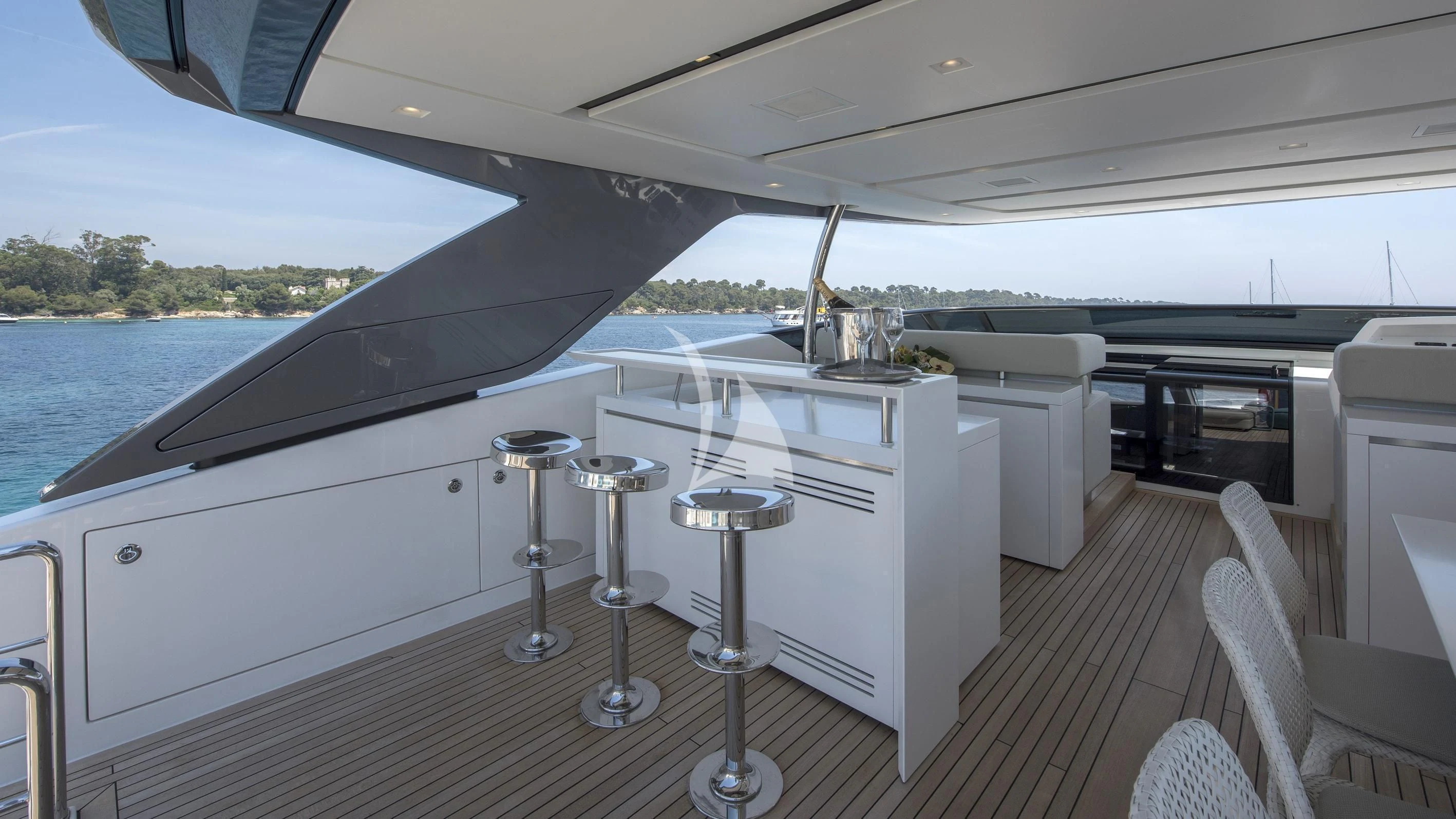 a boat on the water aboard DE ZEUS Yacht for Sale