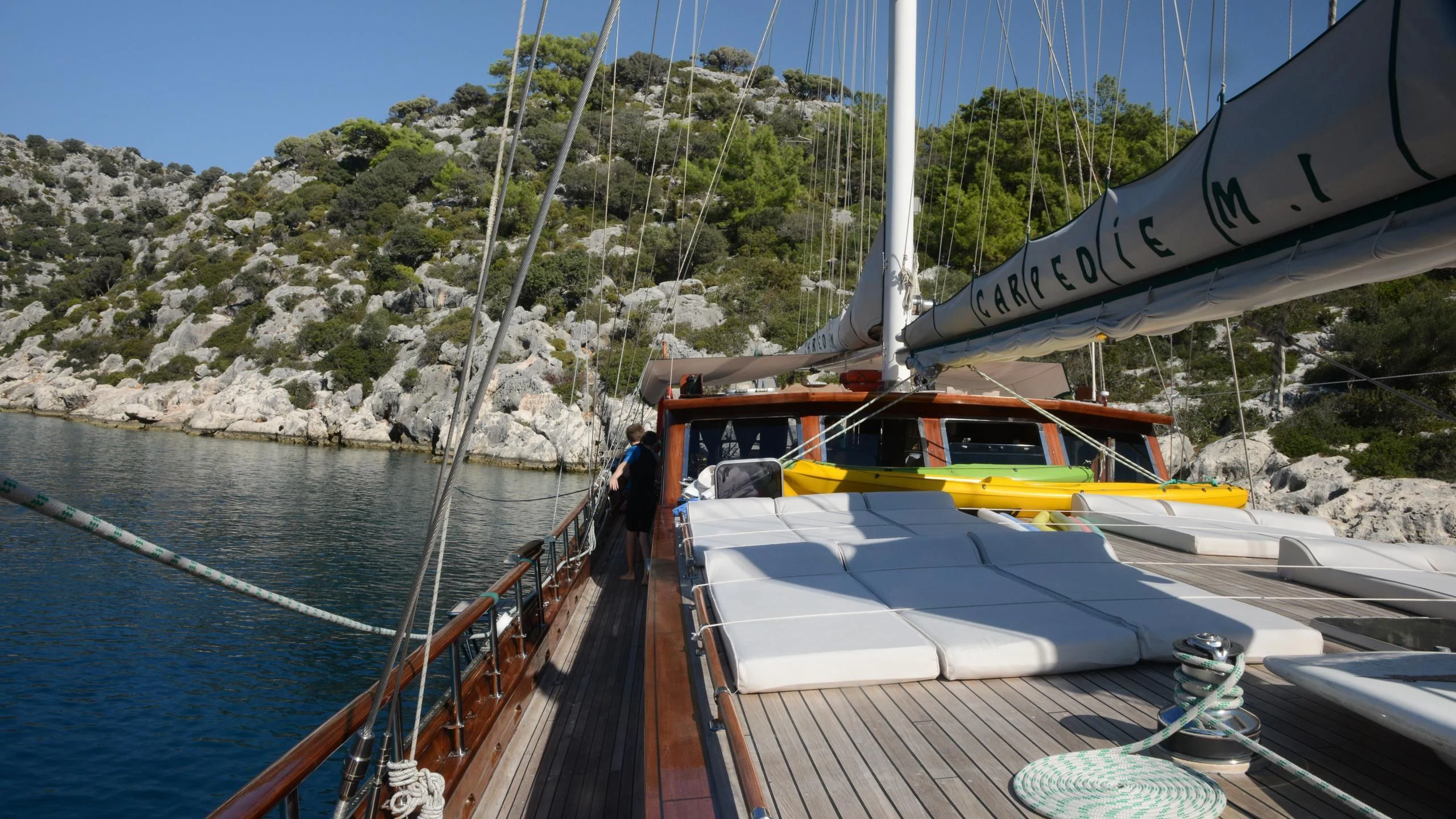a boat on the water aboard CARPE DIEM 1 Yacht for Sale