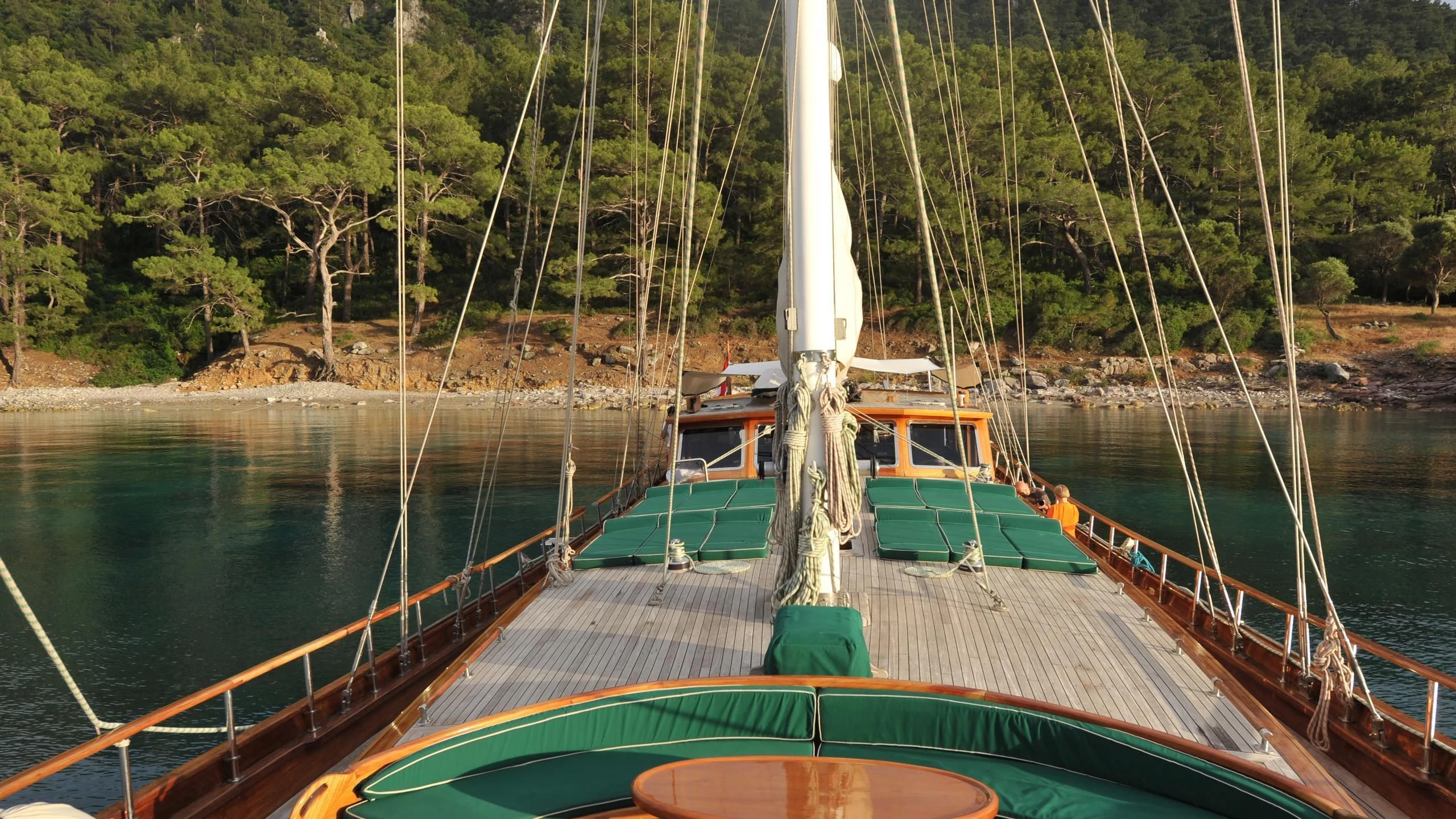 a sailboat on a lake aboard CARPE DIEM 1 Yacht for Sale