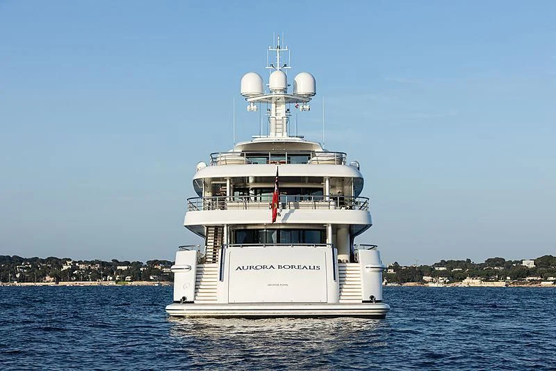 a large white ship in the water aboard NENINKA Yacht for Sale