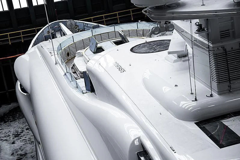 a large white machine aboard NENINKA Yacht for Sale