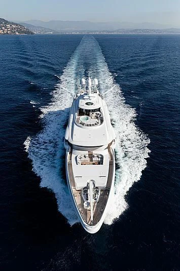 a large ship in the water aboard NENINKA Yacht for Sale