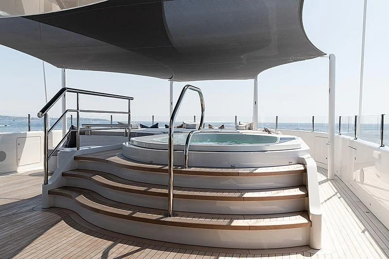 a boat on a deck aboard NENINKA Yacht for Sale