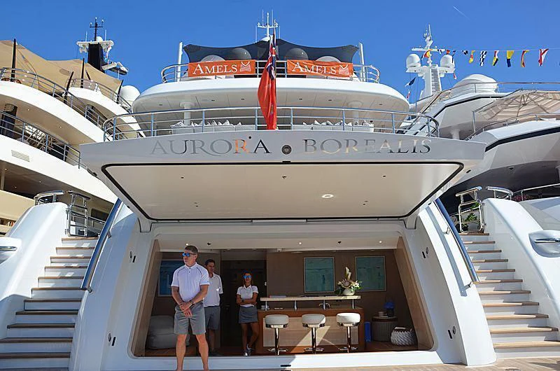 a cruise ship docked aboard NENINKA Yacht for Sale