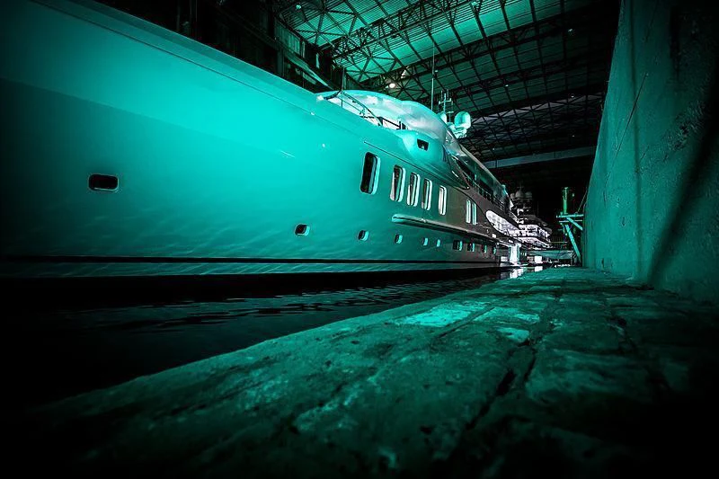 a train in a tunnel aboard NENINKA Yacht for Sale