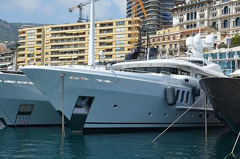 a boat docked at a port aboard NENINKA Yacht for Sale