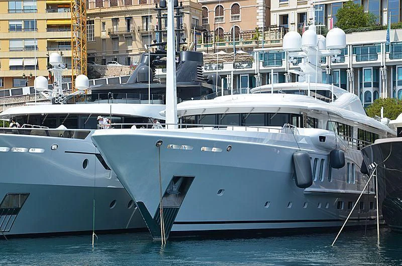 a boat docked at a pier aboard NENINKA Yacht for Sale