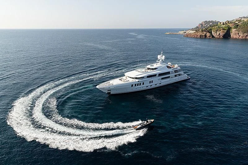 a boat on the water aboard NENINKA Yacht for Sale