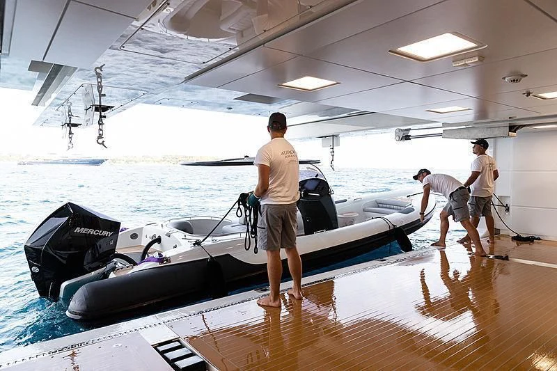 a group of people on a boat aboard NENINKA Yacht for Sale