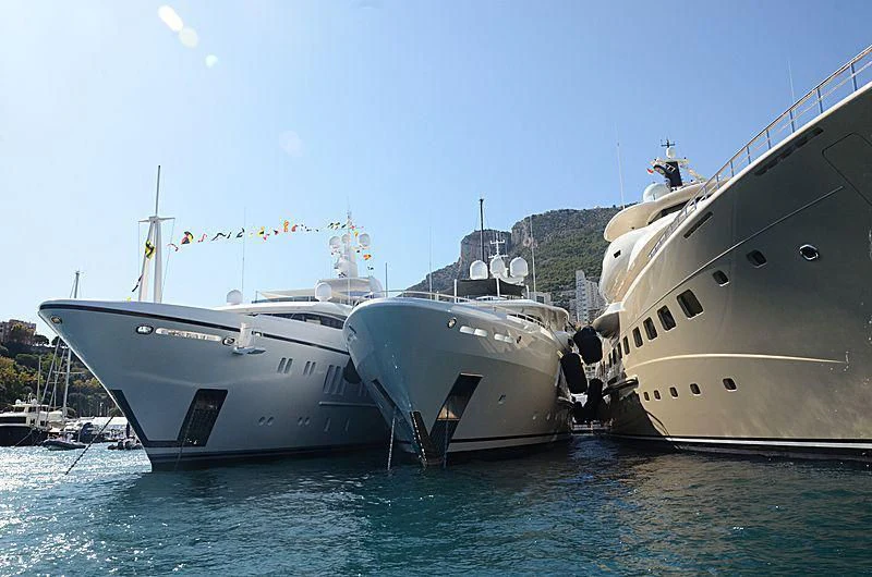 several boats in the water aboard NENINKA Yacht for Sale