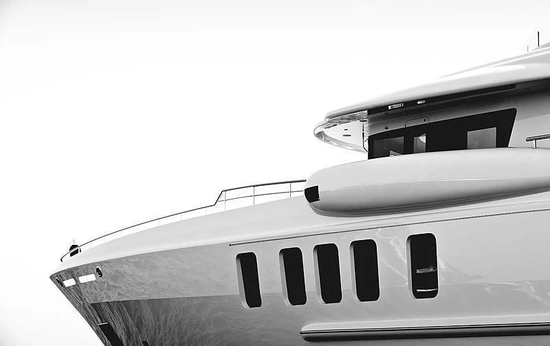 a close-up of a white car aboard NENINKA Yacht for Sale