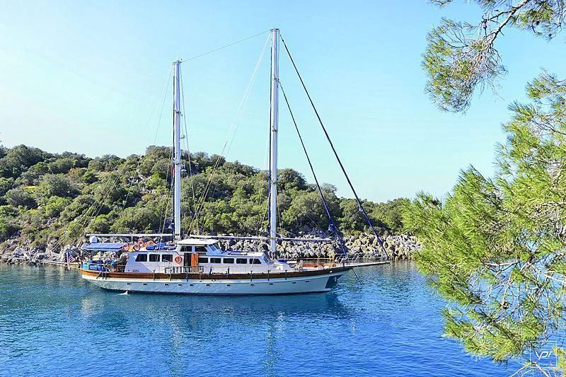 a boat on the water aboard ALTAIR Yacht for Sale