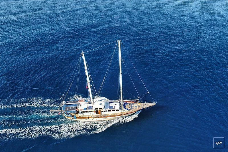 a boat in the water aboard ALTAIR Yacht for Sale
