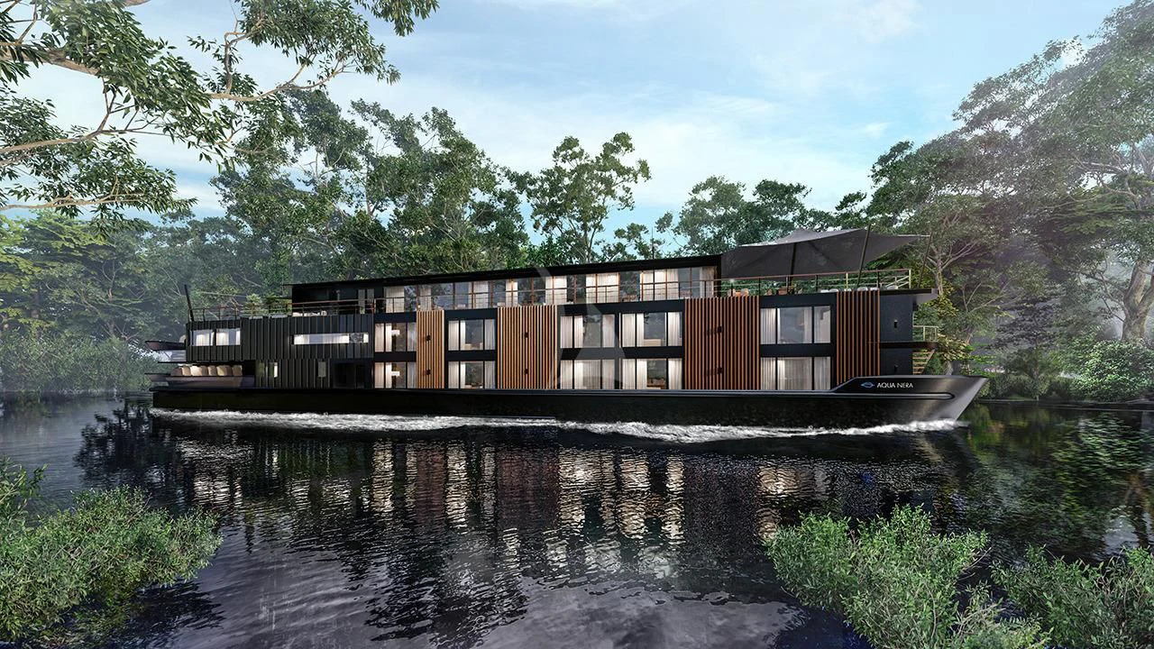 a house on a lake aboard AQUA NERA Yacht for Sale
