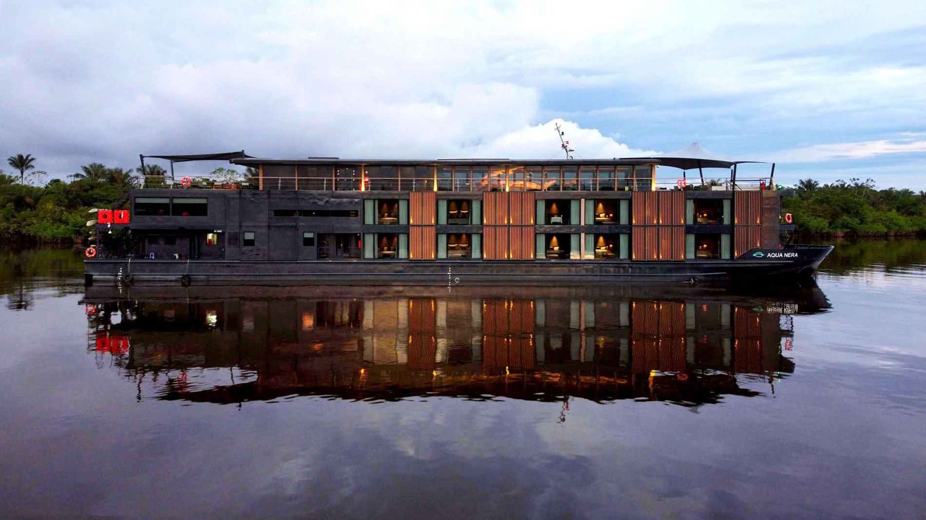 a boat on the water aboard AQUA NERA Yacht for Sale