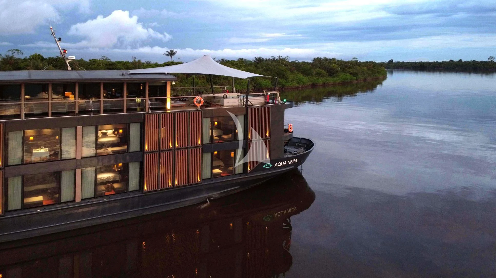 a boat on the water aboard AQUA NERA Yacht for Sale