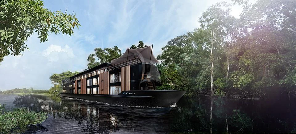 a house on a lake aboard AQUA NERA Yacht for Sale