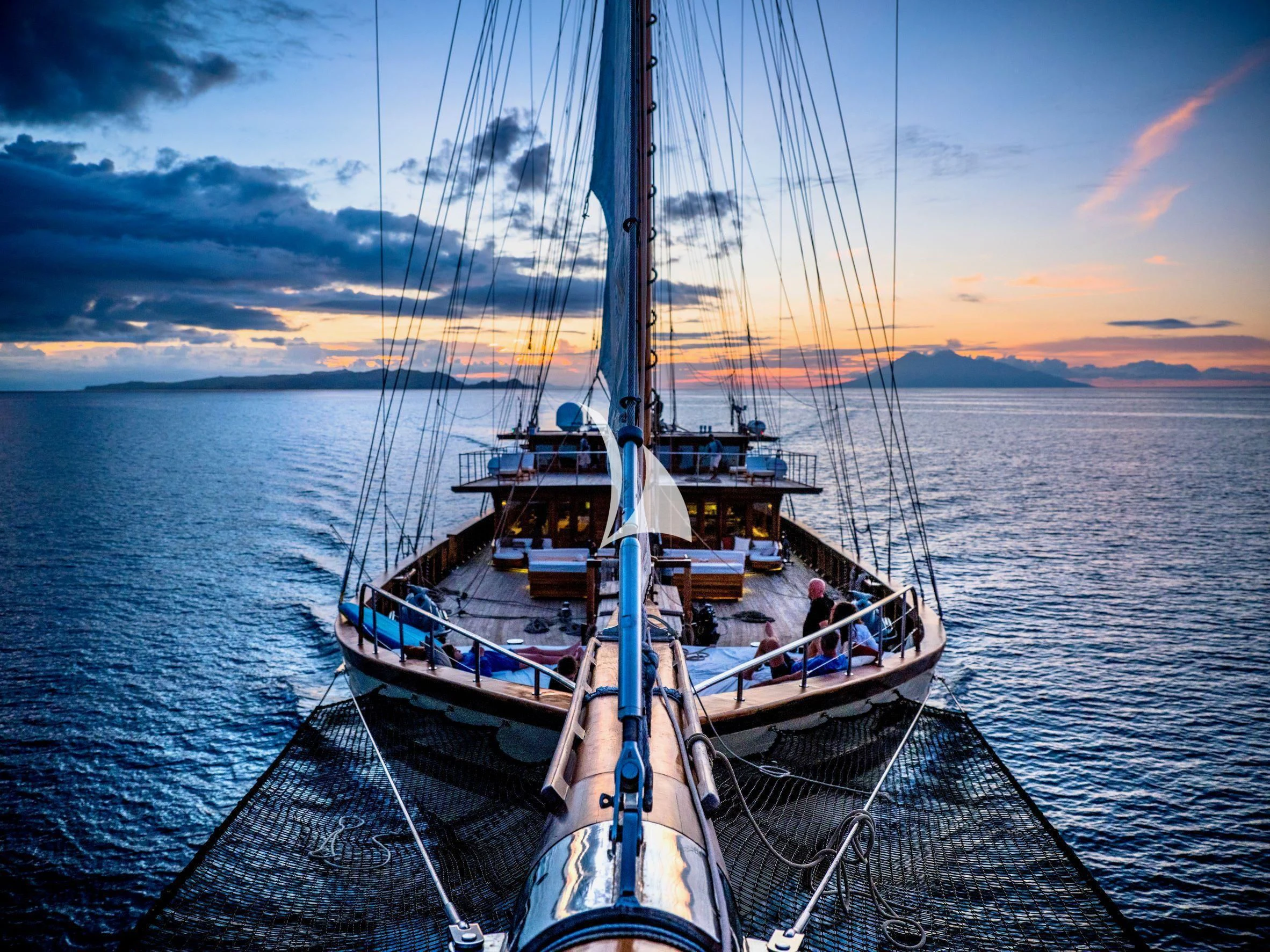 a boat on the water aboard LAMIMA Yacht for Sale
