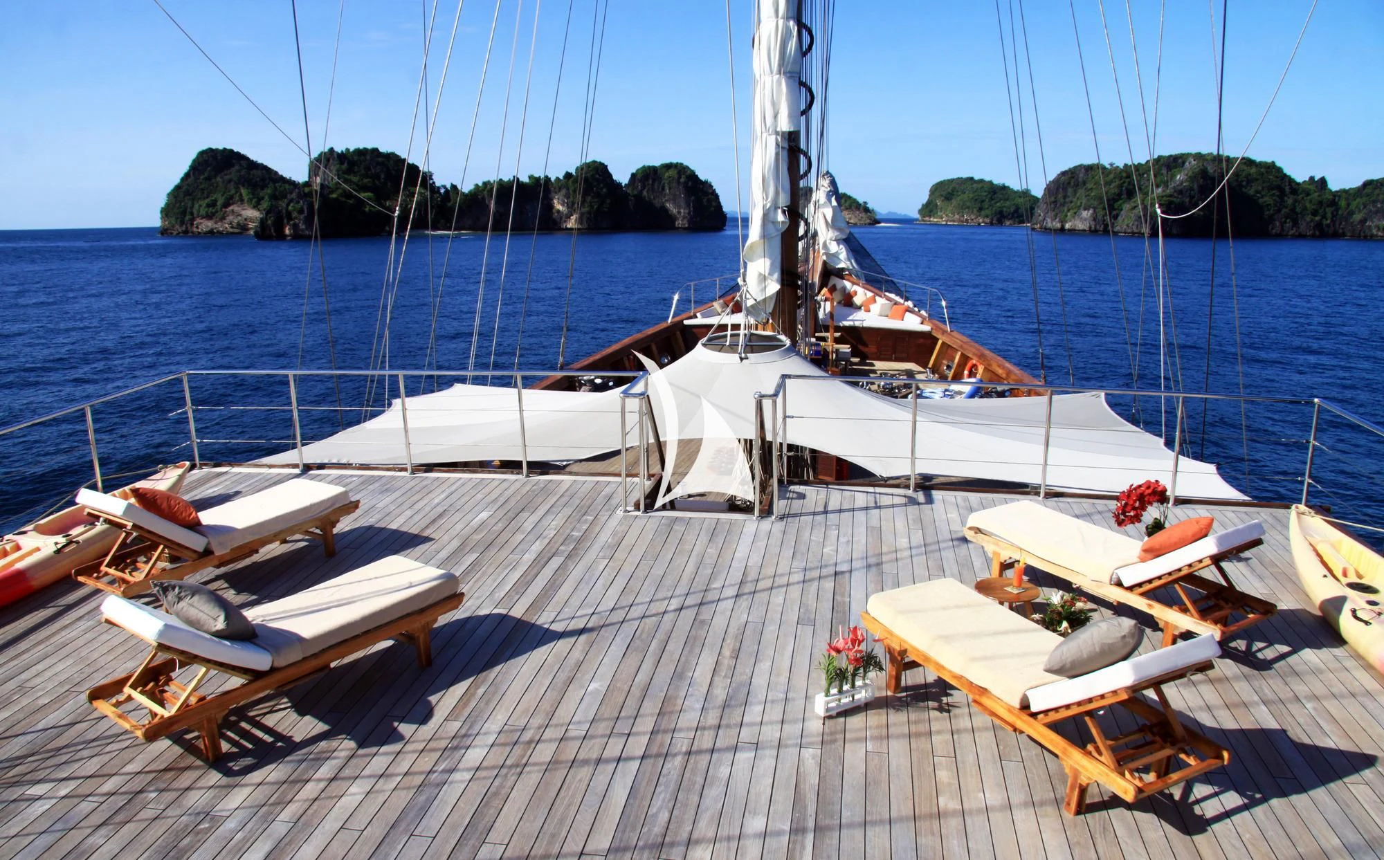 a boat on the water aboard LAMIMA Yacht for Sale