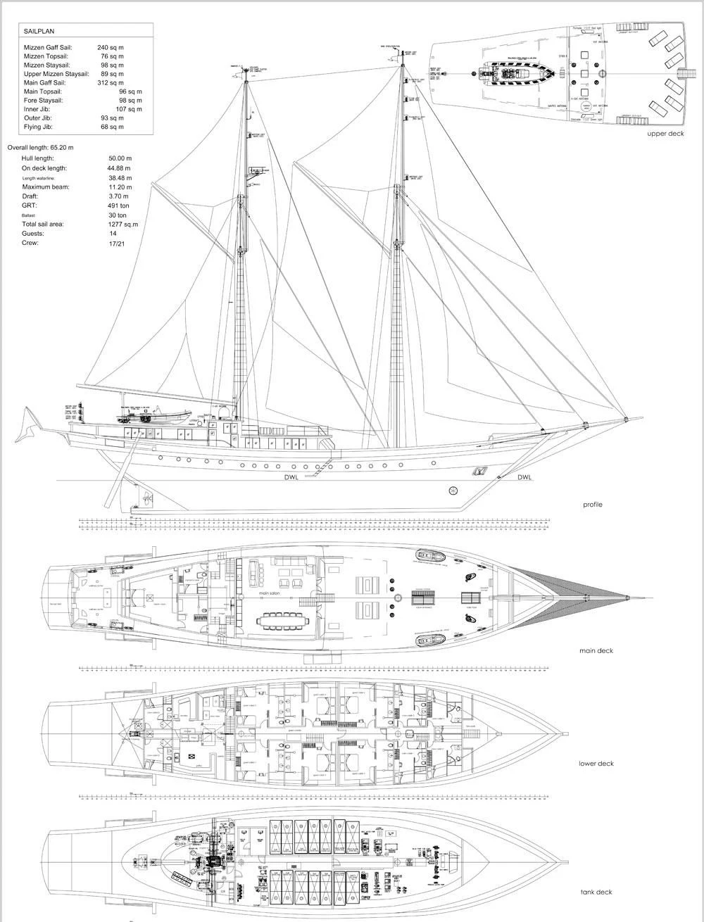 diagram aboard LAMIMA Yacht for Sale