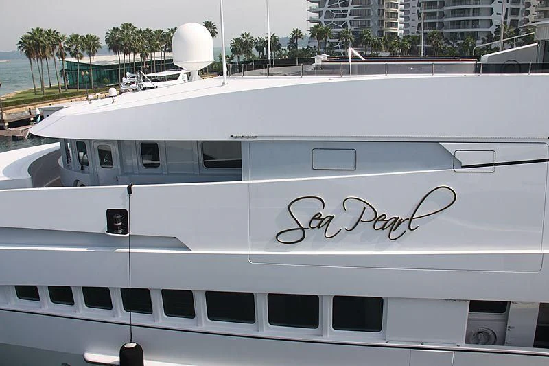a white boat with a white roof aboard ALFA G Yacht for Sale